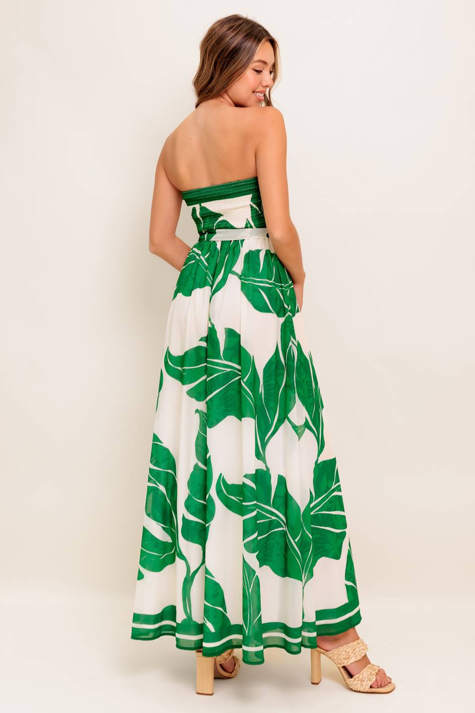 PURE MOMENT GREEN WOVEN ANKLE DRESS Flying Tomato